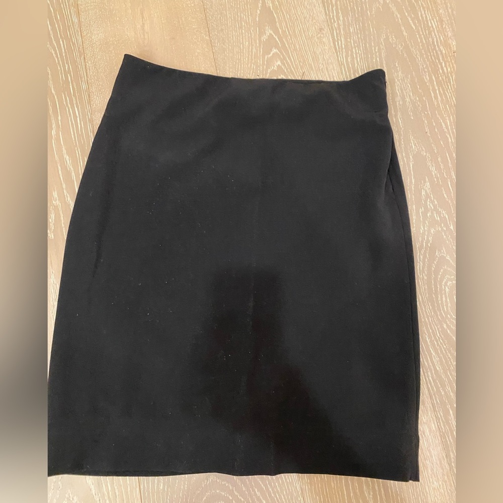 MM. La Fleur Womens Back Slit Short Pencil Skirt Black Size 6 Zip Stuck